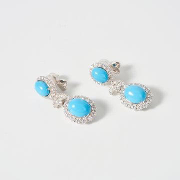 S925. silver kallaite earrings