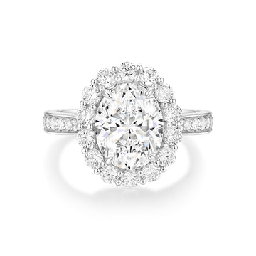 18k white gold lab diamond ring