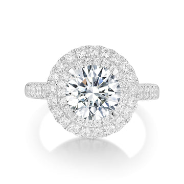 18k white gold lab diamond ring