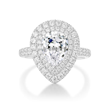 18k white gold lab diamond ring