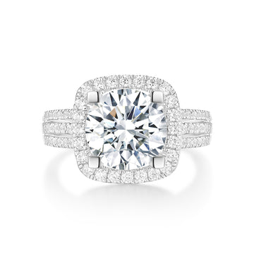 18k white gold lab diamond ring