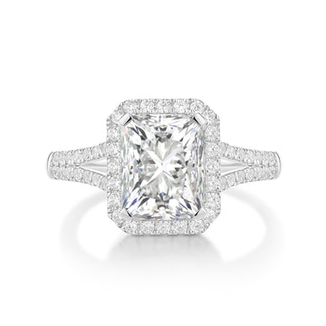 18k white gold lab diamond ring