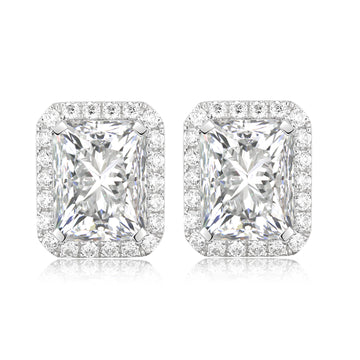 18k white gold lab diamond earrings