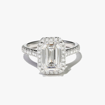 18k white gold lab diamond ring
