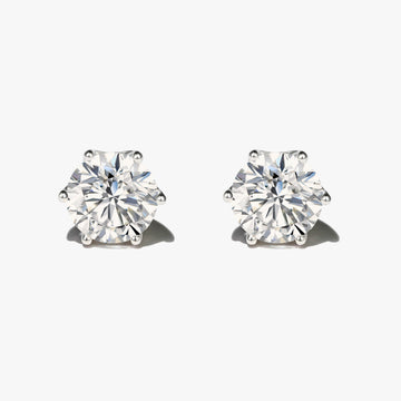 18k white gold diamond earring