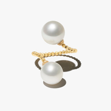18K Yellow Gold South Sea Cultured Pearl And Ring