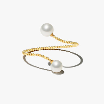 18K yellow Gold South Sea Cultured Pearl And bracelet