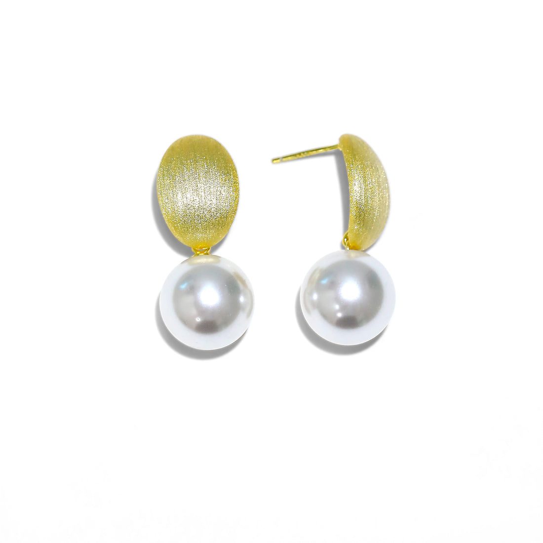 S925 silver faux pearl earrings