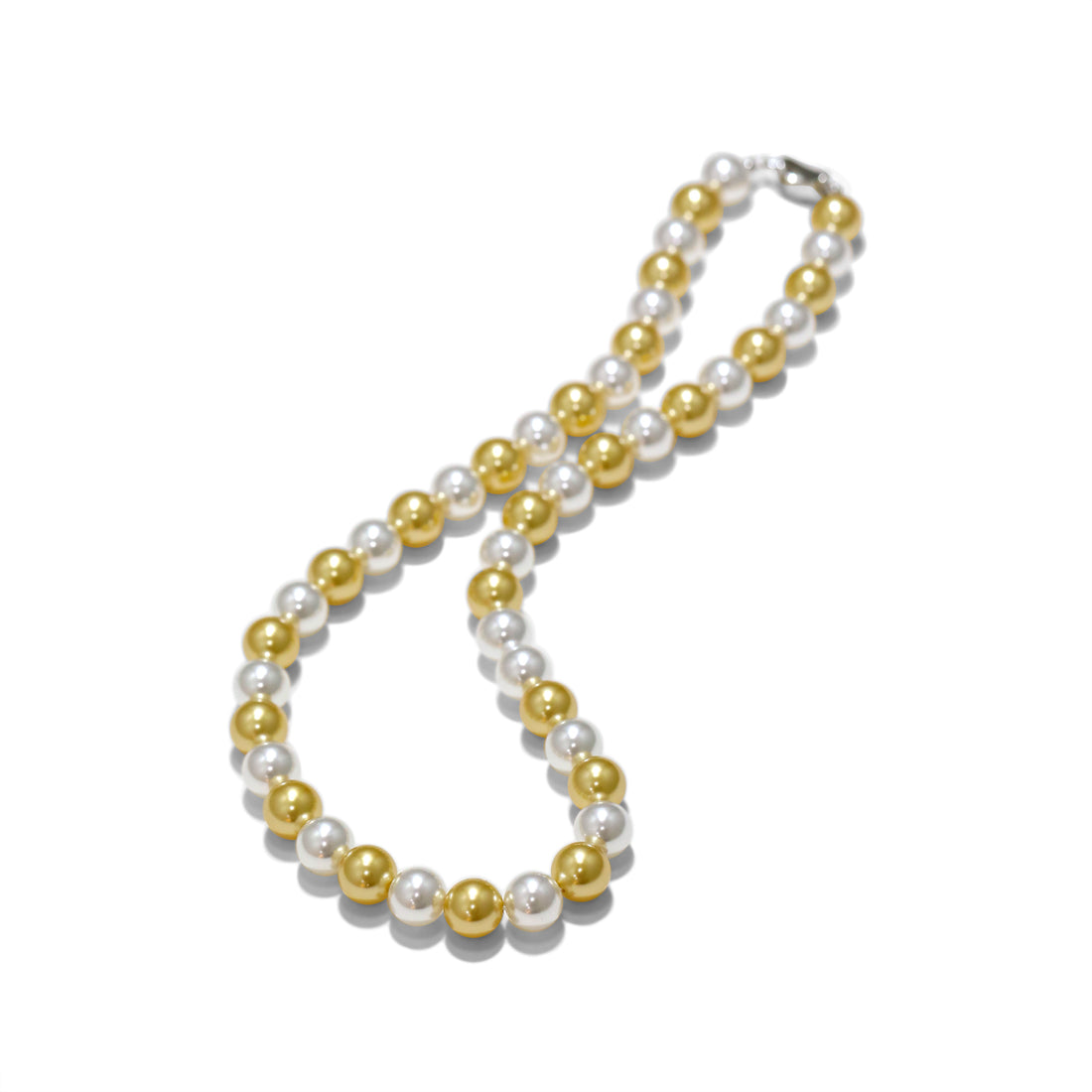 S925 silver faux pearl  zircon necklace