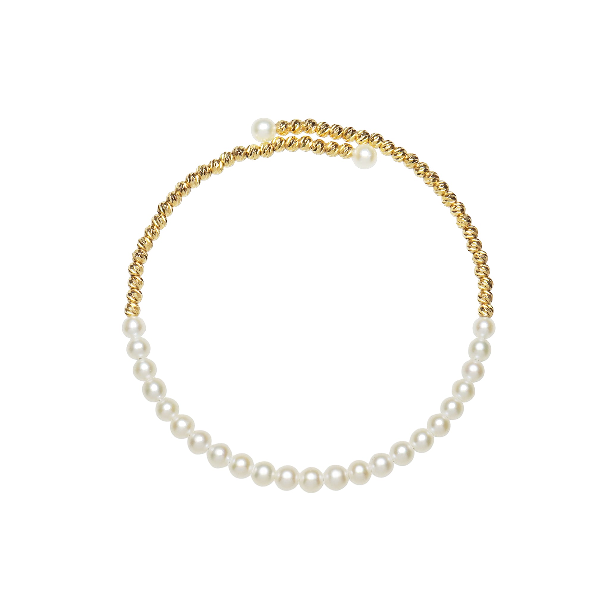 18K yellow Gold South Sea Cultured Pearl And bracelet