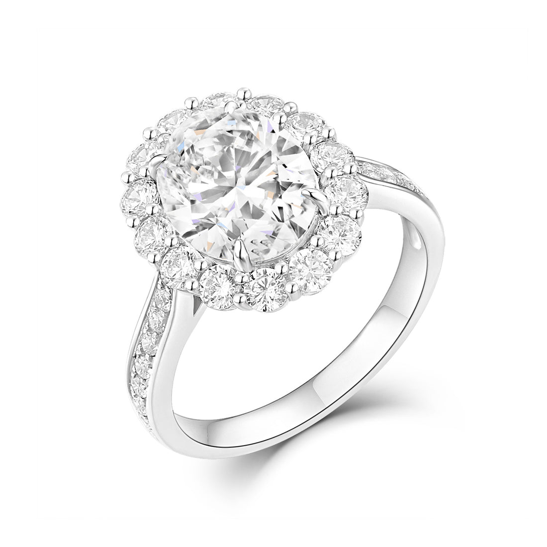 18k white gold lab diamond  ring