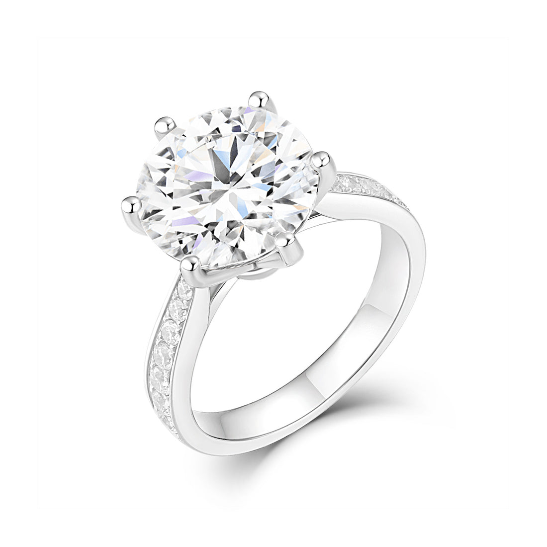 18k white gold lab diamond  ring