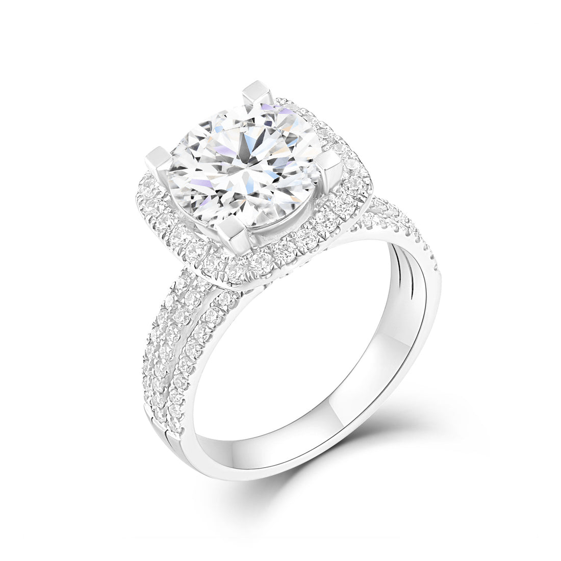 18k white gold lab diamond  ring