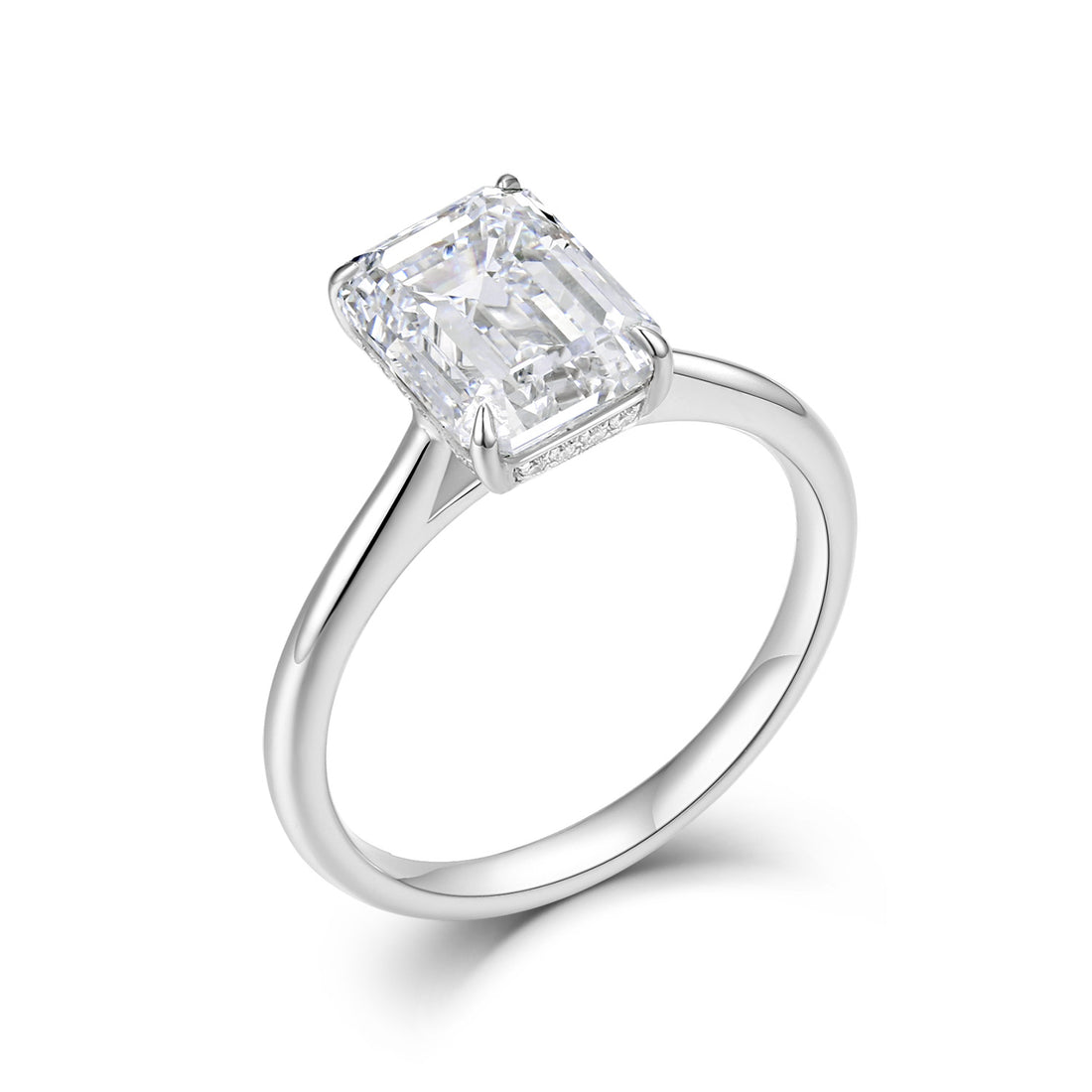 18k white gold lab diamond  ring