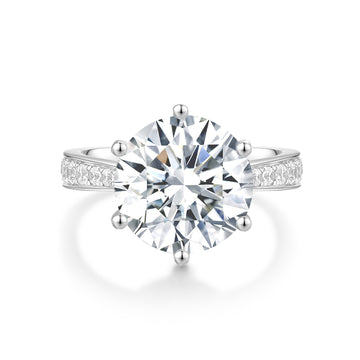 18k white gold lab diamond  ring