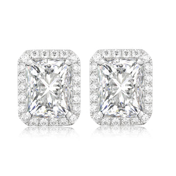 18k white gold lab diamond  earrings