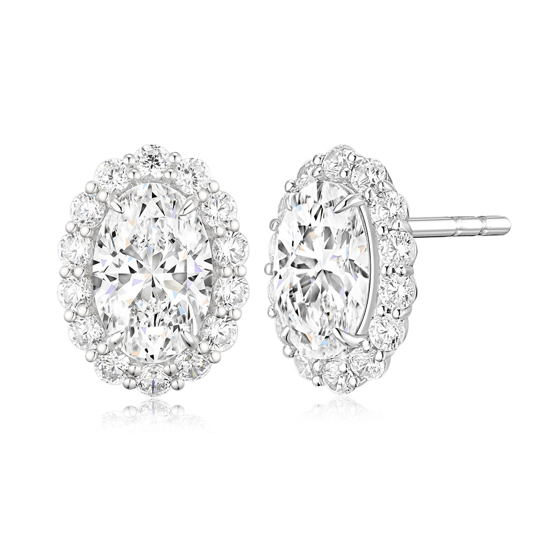 18k white gold lab diamond  earrings