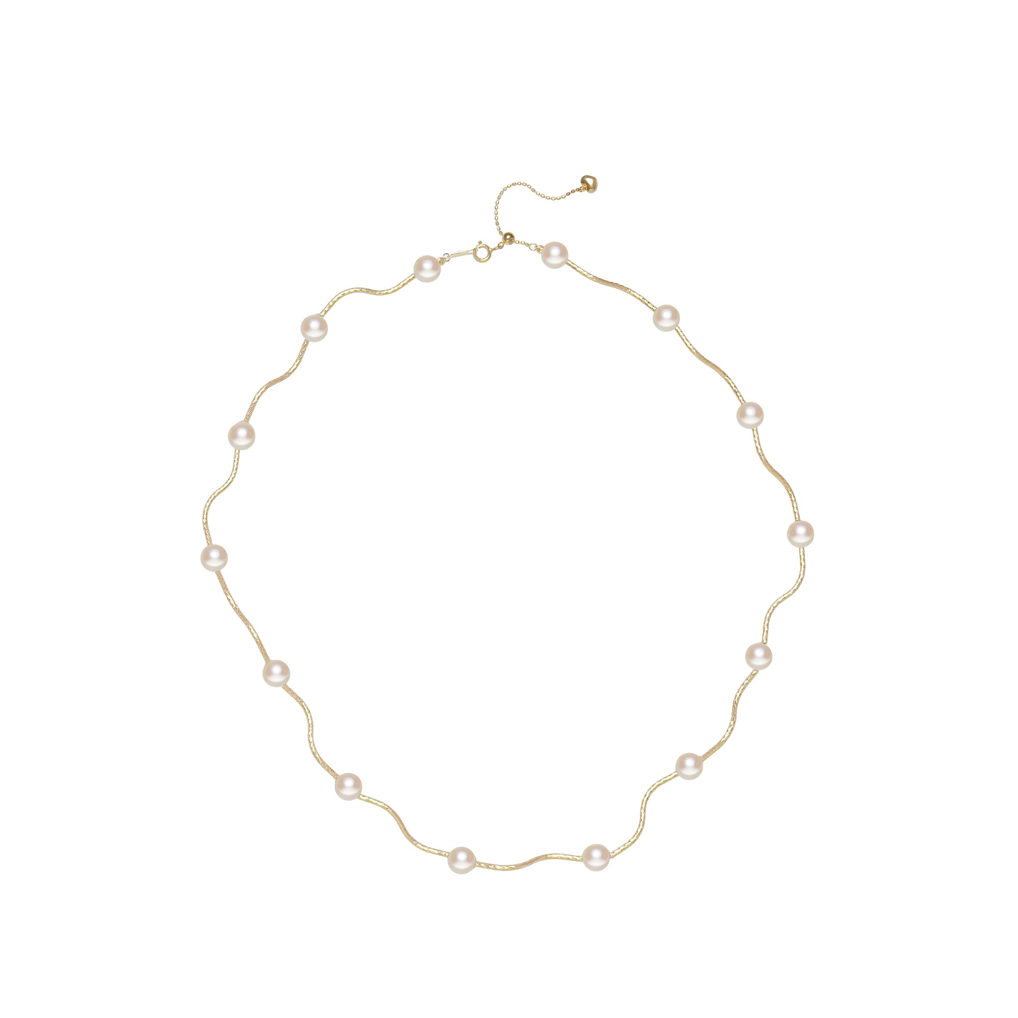 18K yellow gold akoya pearl necklace