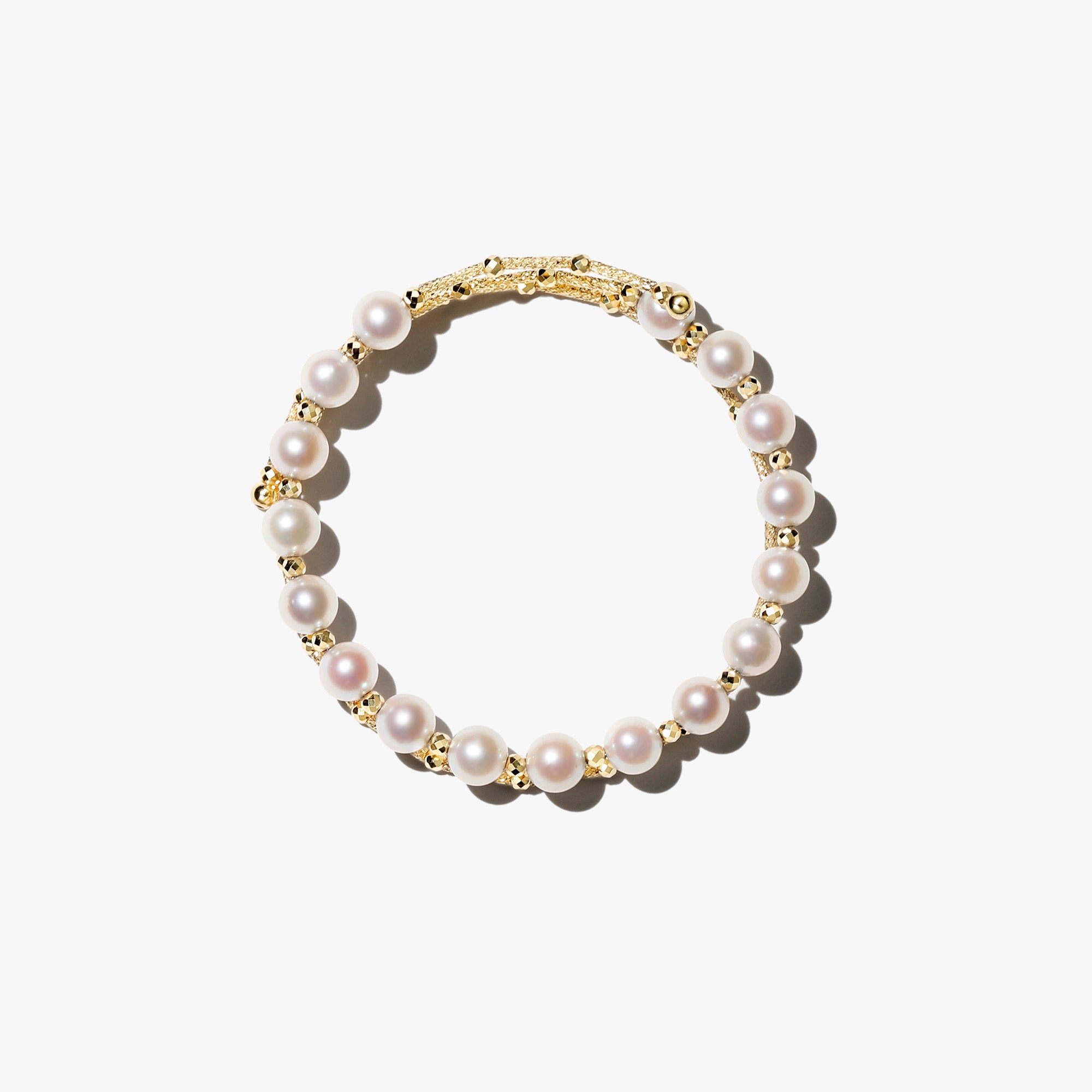 18K yellow Gold South Sea Cultured akoya Pearl And bracelet