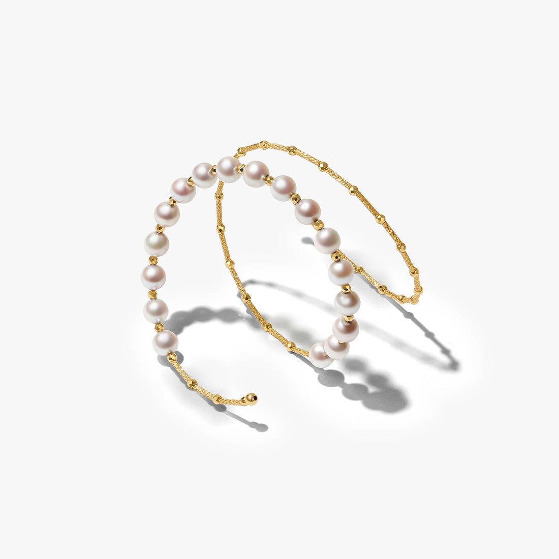 18K yellow Gold South Sea Cultured akoya Pearl And bracelet