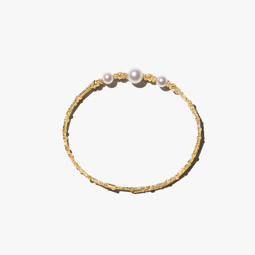 18K yellow Gold South Sea Cultured Pearl And bracelet